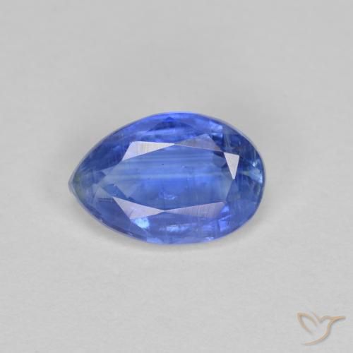 0.81ct Natürlicher Mittleres Marineblau Kyanit, Birnenform, SI