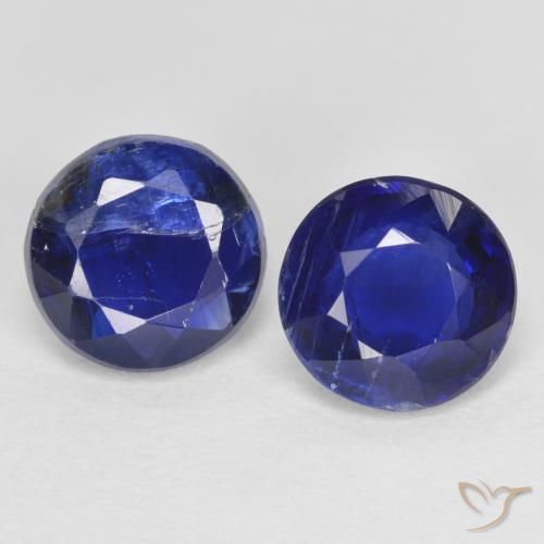 2,10 ct natürliche blauer Disthen-Edelsteine, Rundschliff, SI