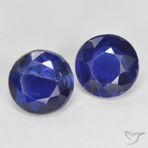2,10 ct natürliche blauer Disthen-Edelsteine, Rundschliff, SI