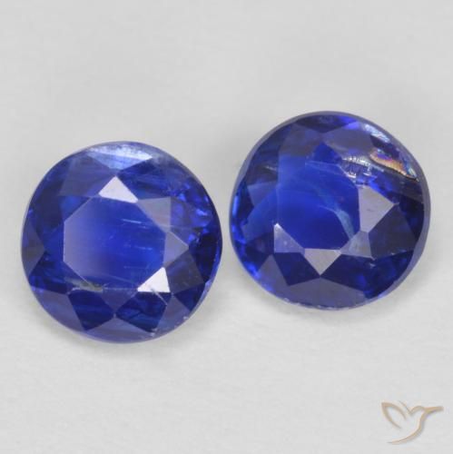 1.30 ct natürliche tiefblau Kyanit-Edelsteine, Runden, SI