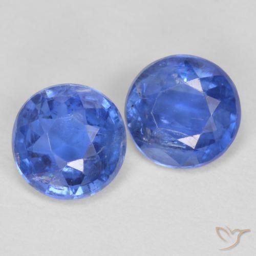 1.04 ct natürliche dunkelblau Kyanit-Edelsteine, Runden, SI