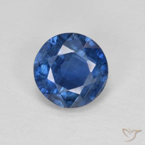 1.02ct Natürlicher Navy blau Kyanit, Runden, VS-SI