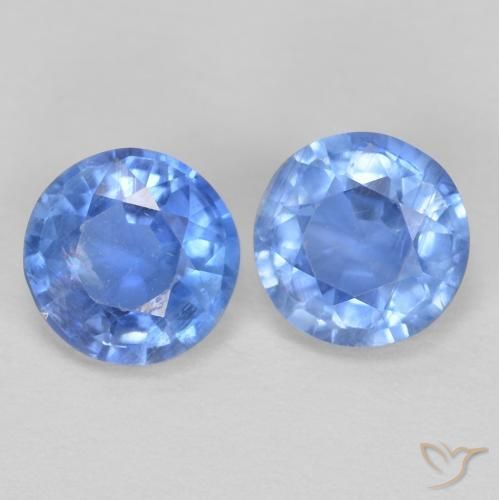 1,24 ct natürliche blauer Disthen-Edelsteine, Rundschliff, VS-SI