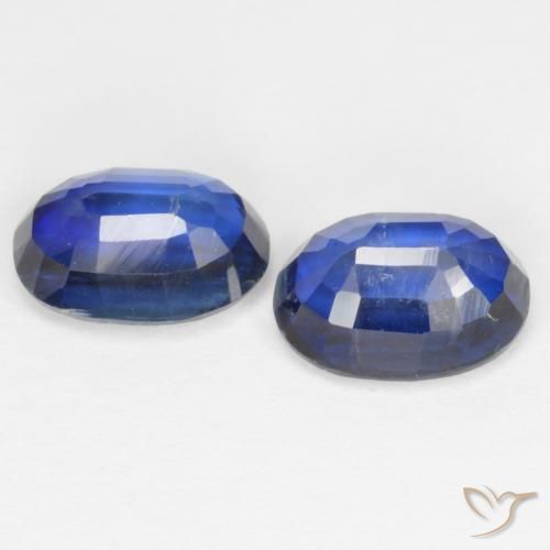 2.22 ct natürliche tiefblau Kyanit-Edelsteine, Oval, SI