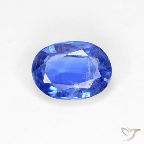 0.95ct Natürlicher Tiefes Azurblau Kyanit, Oval, SI, Photo A