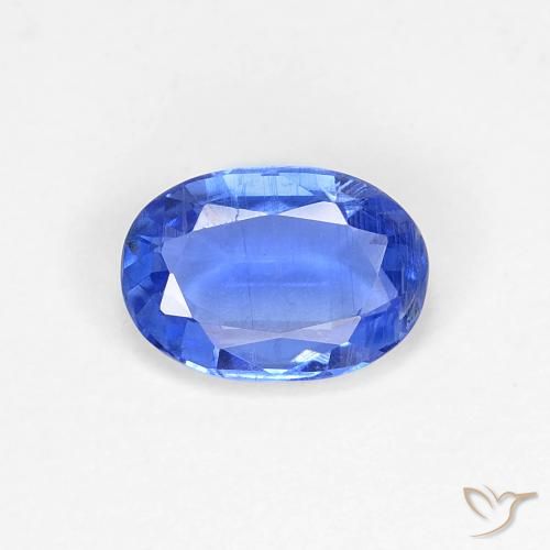 0.84ct Natürlicher Tiefes Azurblau Kyanit, Oval, VS