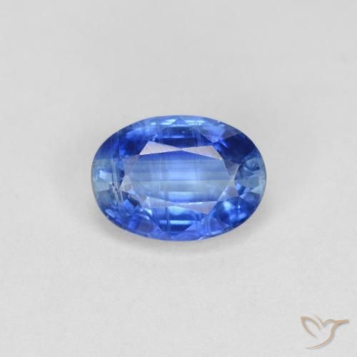 1.00ct Natürlicher Helles Marineblau Kyanit, Oval, VS-SI
