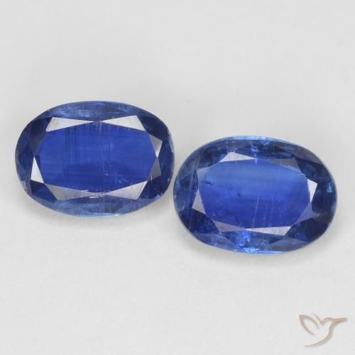 2.11ctw Natürlicher Navy blau Kyanit, Oval, SI, Photo A