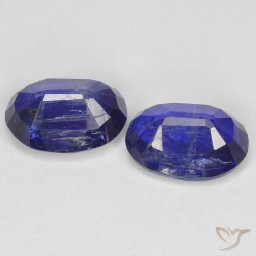 2.02 ct natürliche Intensives Marineblau Kyanit-Edelsteine, Oval, SI
