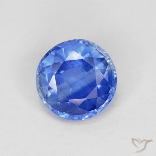 1.08ct Natürlicher Tiefes Azurblau Kyanit, Runden, VS-SI