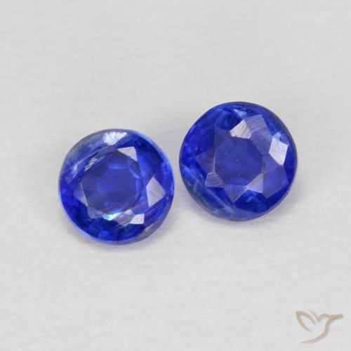 0.48ctw Natürlicher Intensives Marineblau Kyanit, Runden, VS
