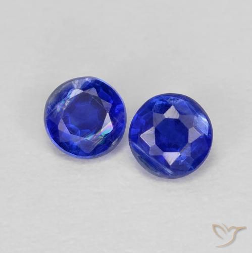 0.48 ct natürliche Intensives Marineblau Kyanit-Edelsteine, Runden, VS