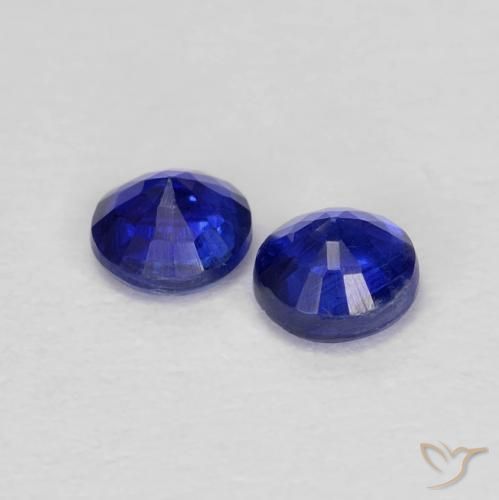 0.48 ct natürliche Intensives Marineblau Kyanit-Edelsteine, Runden, VS