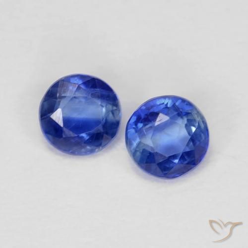 0.56ctw Natürlicher Navy blau Kyanit, Runden, VS