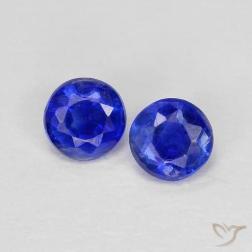 0.46ctw Natürlicher Navy blau Kyanit, Runden, VS