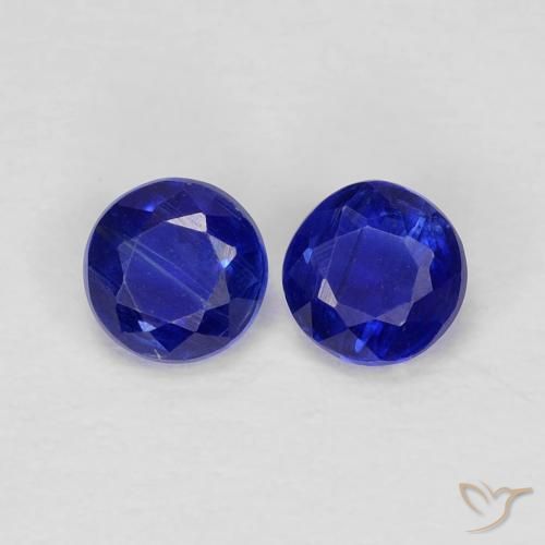 0.56 ct natürliche dunkelblau Kyanit-Edelsteine, Runden, VS