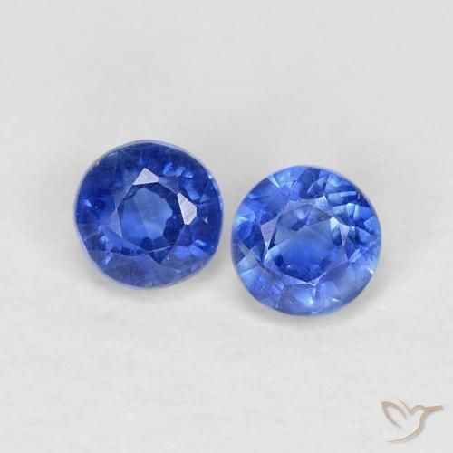 0.55ctw Natürlicher tiefblau Kyanit, Runden, VS