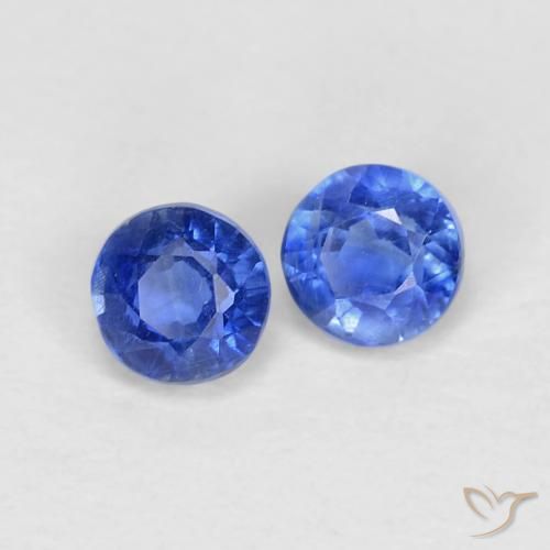 0.55 ct natürliche tiefblau Kyanit-Edelsteine, Runden, VS