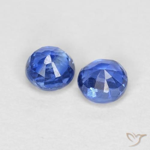 0.55 ct natürliche tiefblau Kyanit-Edelsteine, Runden, VS