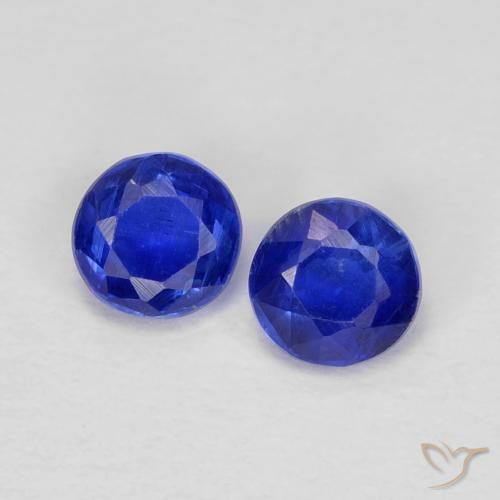 0.53ctw Natürlicher Intensives Marineblau Kyanit, Runden, VS