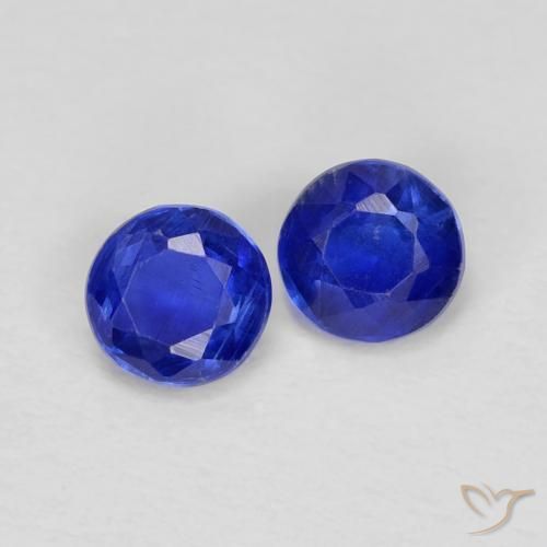 0.53 ct natürliche Intensives Marineblau Kyanit-Edelsteine, Runden, VS