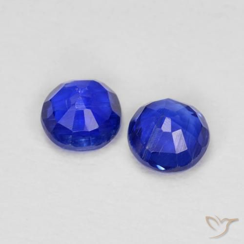 0.53 ct natürliche Intensives Marineblau Kyanit-Edelsteine, Runden, VS