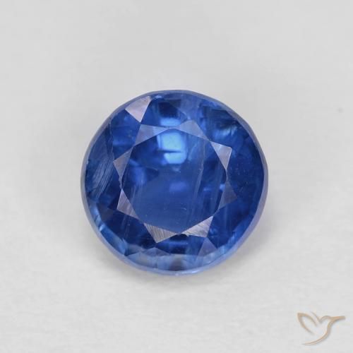 1.22ct Natürlicher Navy blau Kyanit, Runden, VS-SI