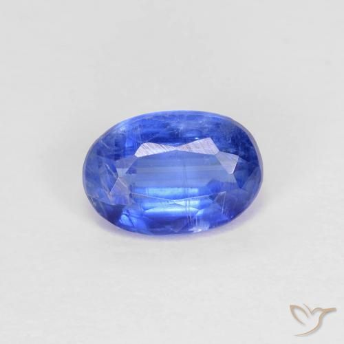 0.91ct Natürlicher Tiefes Azurblau Kyanit, Oval, SI