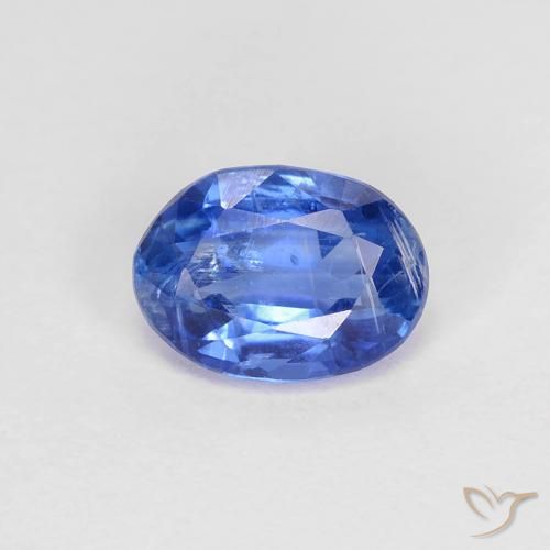 1.00ct Natürlicher Tiefes Azurblau Kyanit, Oval, SI