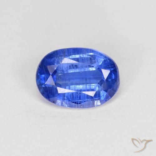0.97ct Natürlicher Tiefes Azurblau Kyanit, Oval, SI, Photo A