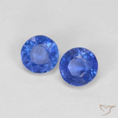 0.61 ct natürliche Tiefes Azurblau Kyanit-Edelsteine, Runden, VS
