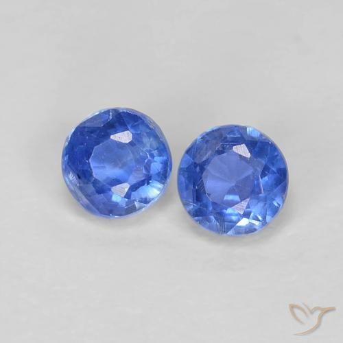 0.61 ct natürliche Tiefes Azurblau Kyanit-Edelsteine, Runden, VS