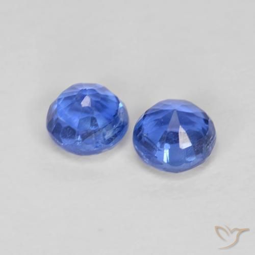 0.61 ct natürliche Tiefes Azurblau Kyanit-Edelsteine, Runden, VS