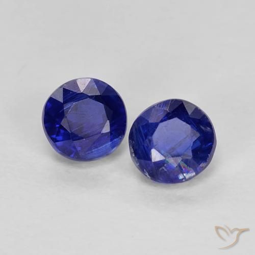 0.66 ct natürliche Intensives Marineblau Kyanit-Edelsteine, Runden, VS