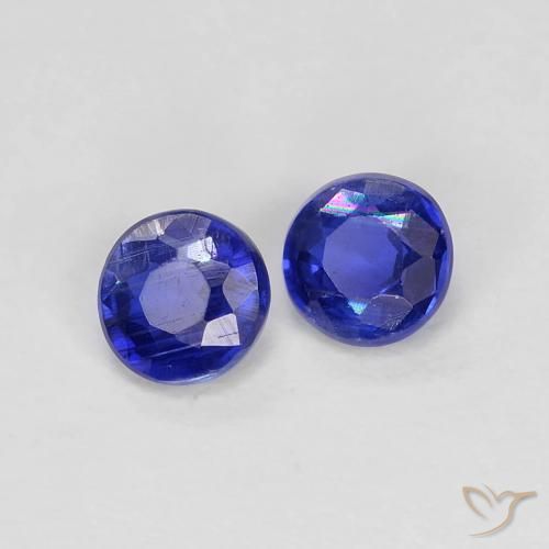 0.47 ct natürliche Intensives Marineblau Kyanit-Edelsteine, Runden, VS
