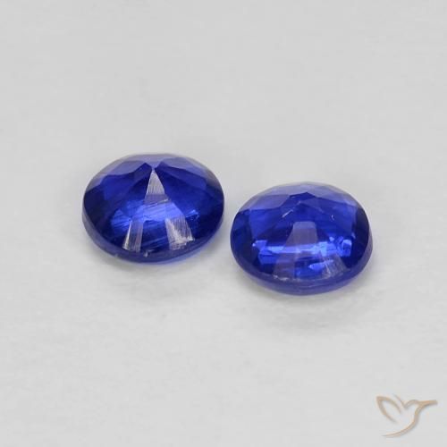 0.47 ct natürliche Intensives Marineblau Kyanit-Edelsteine, Runden, VS
