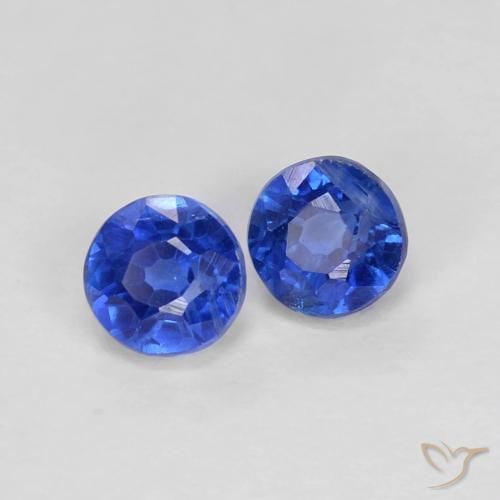 0.63ctw Natürlicher Navy blau Kyanit, Runden, VS