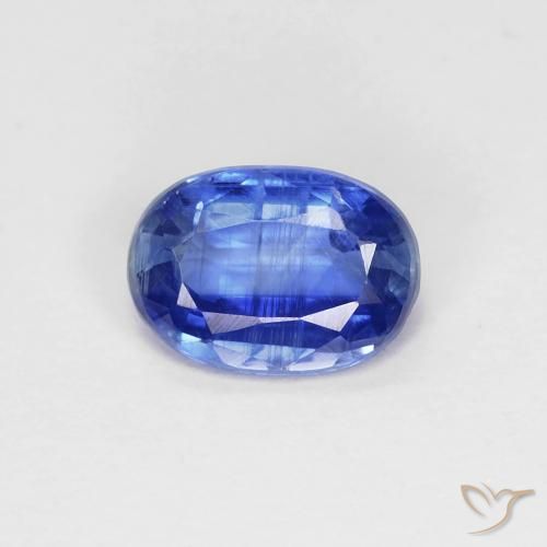 0.89ct Natürlicher Tiefes Azurblau Kyanit, Oval, VS-SI