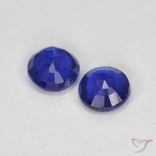 0.44 ct natürliche tiefblau Kyanit-Edelsteine, Runden, VS-SI