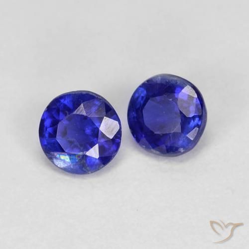 0.51 ct natürliche Navy blau Kyanit-Edelsteine, Runden, VS-SI