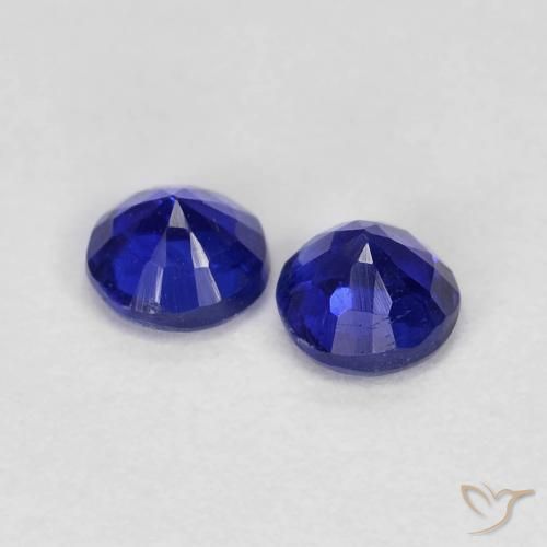 0.51 ct natürliche Navy blau Kyanit-Edelsteine, Runden, VS-SI