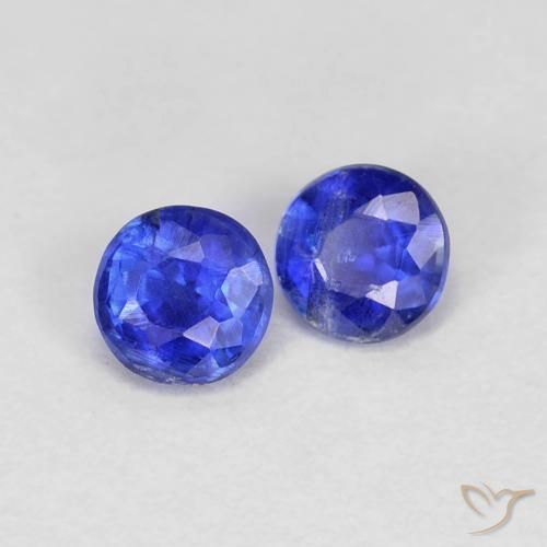 0.49 ct natürliche dunkelblau Kyanit-Edelsteine, Runden, VS-SI