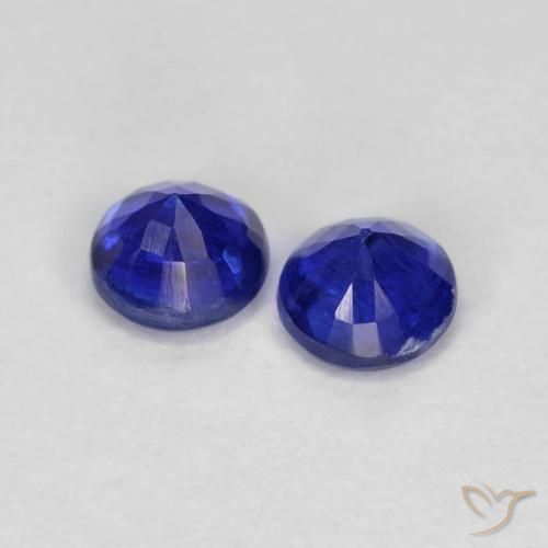 0.49 ct natürliche dunkelblau Kyanit-Edelsteine, Runden, VS-SI