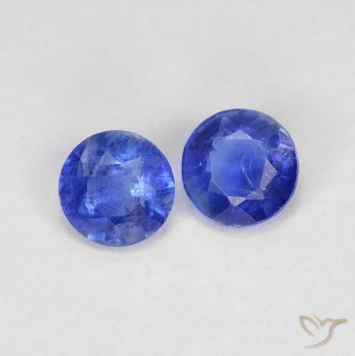 0.45 ct natürliche dunkelblau Kyanit-Edelsteine, Runden, VS-SI