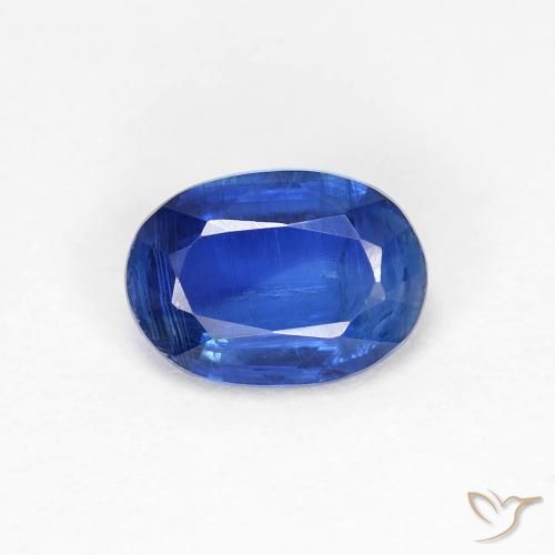 1.00ct Natürlicher dunkelblau Kyanit, Oval, VS-SI