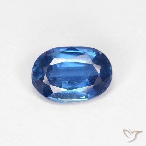 0.87ct Natürlicher Helles Marineblau Kyanit, Oval, VS