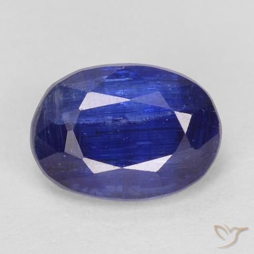 1.07ct Natürlicher Intensives Marineblau Kyanit, Oval, SI