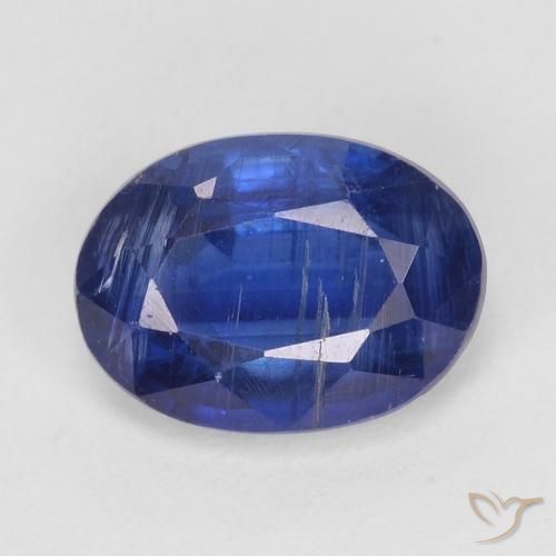 1.00ct Natürlicher Intensives Marineblau Kyanit, Oval, SI