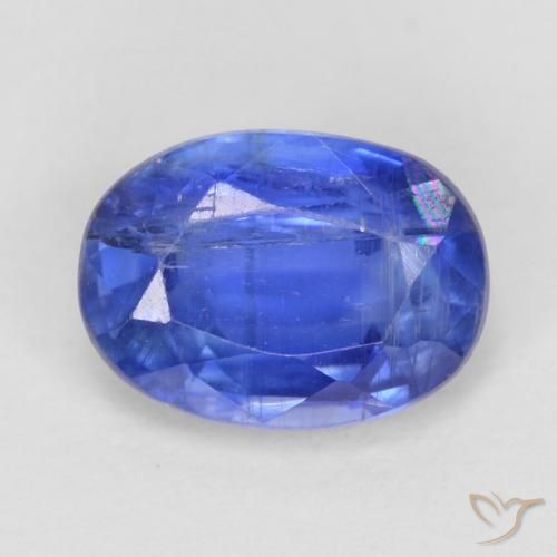 1.08ct Natürlicher Tiefes Azurblau Kyanit, Oval, SI, Photo A