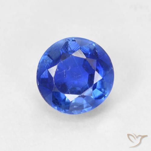 0.80ct Natürlicher Navy blau Kyanit, Runden, VS